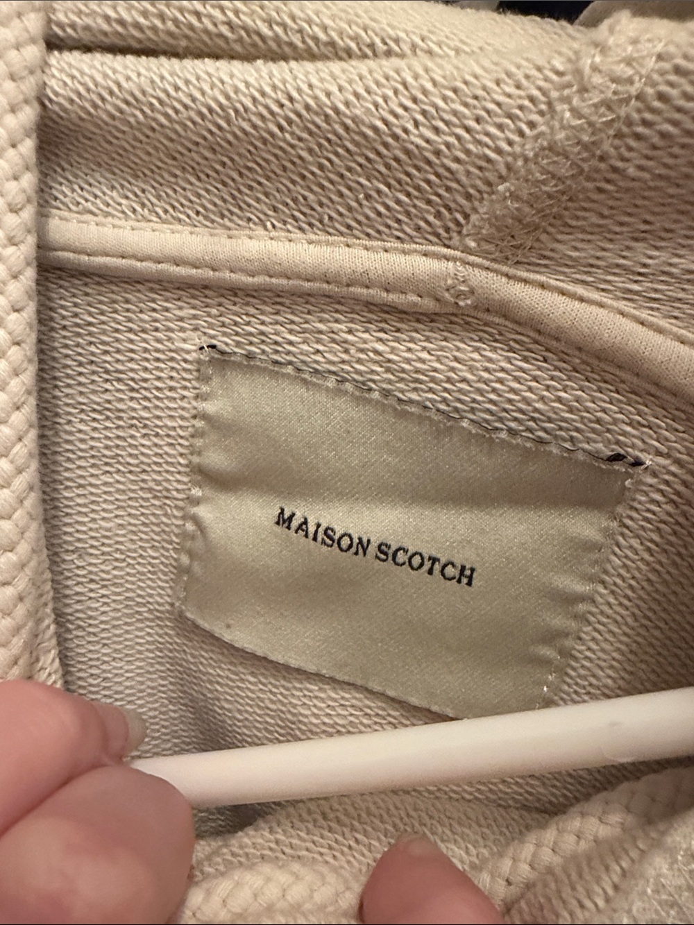 Scotch & Soda Cream Knit Crewneck Sweater